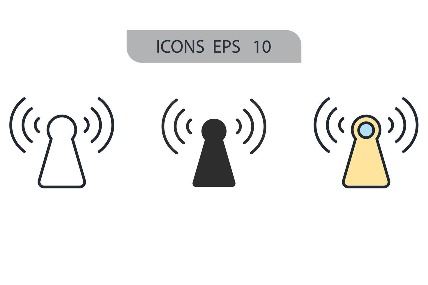 ícones wi-fi símbolo elementos vetoriais para infográfico web vetor
