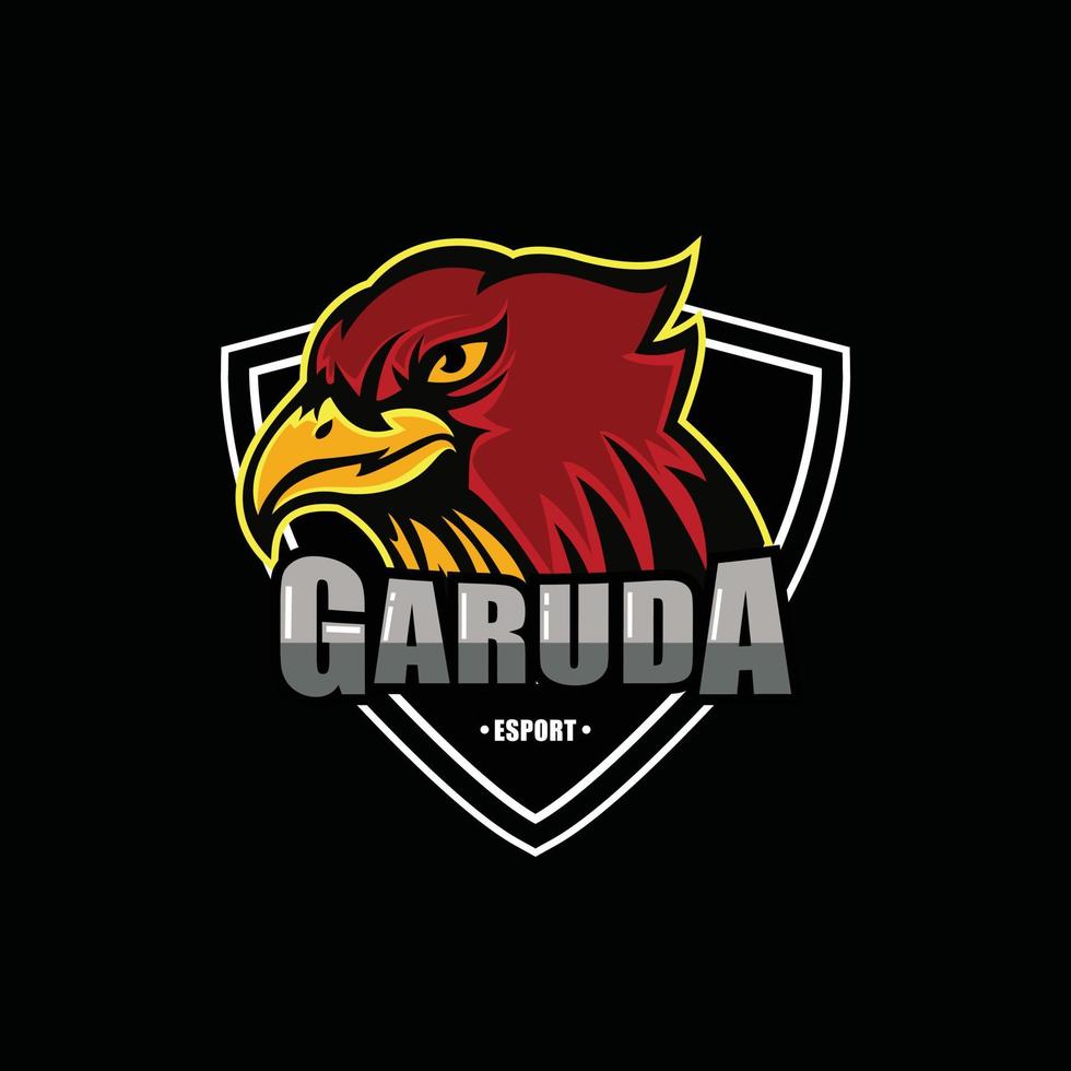 design de logotipo de mascote de cabeça de águia para esport vetor