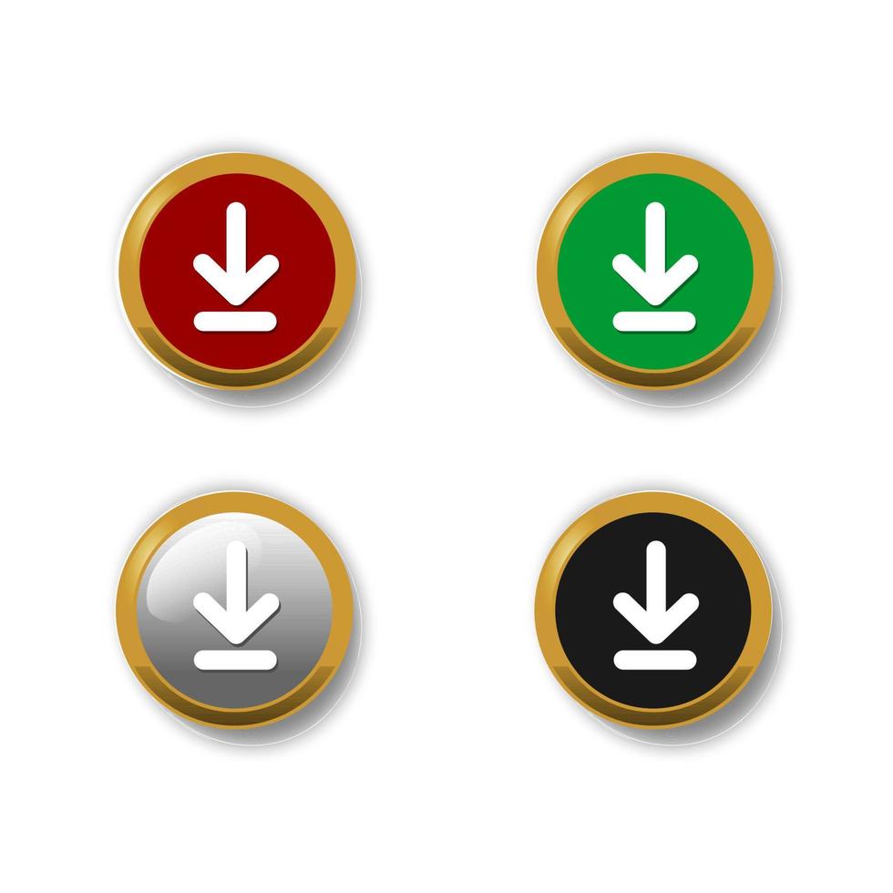 ícone de download. botão carregar. símbolo de carga. vetor colorido redondo