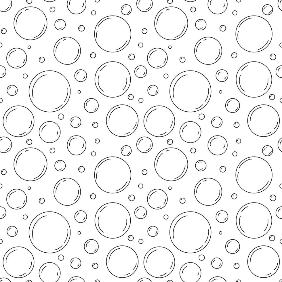 água bolha de fundo vector sem costura. conceito de limpeza. ilustração em vetor de espuma dos desenhos animados