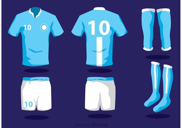 Vetores uniformes de futebol com meias