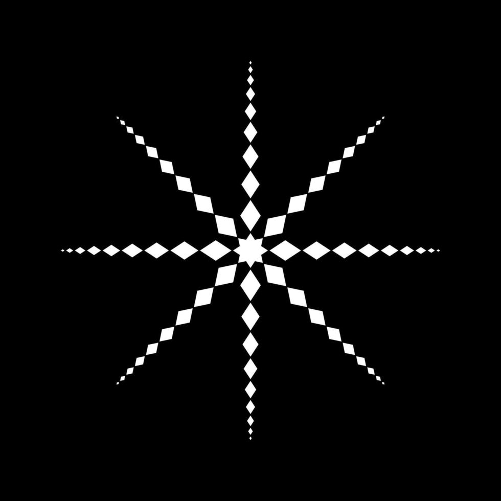 estrela em forma de composição de retângulos para logotipo, decoração ou design gráfico. ilustração vetorial vetor