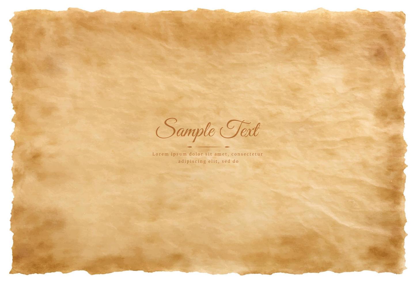vector folha de papel pergaminho velho vintage envelhecido ou textura isolada no fundo branco