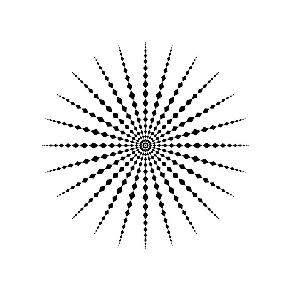 mandala feita de composição de retângulos. mandala contemporânea moderna para logotipo, decoração ou design gráfico. ilustração vetorial vetor
