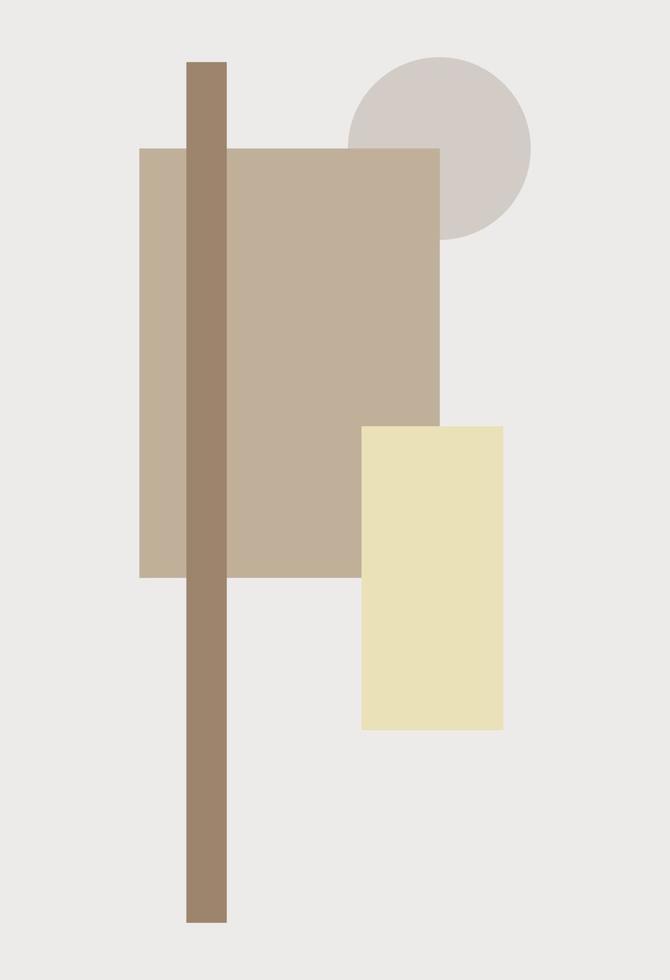 figuras abstratas no estilo do minimalismo vetor