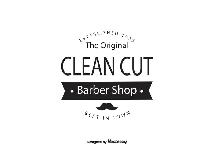 Modelo do logotipo da barbearia vetor