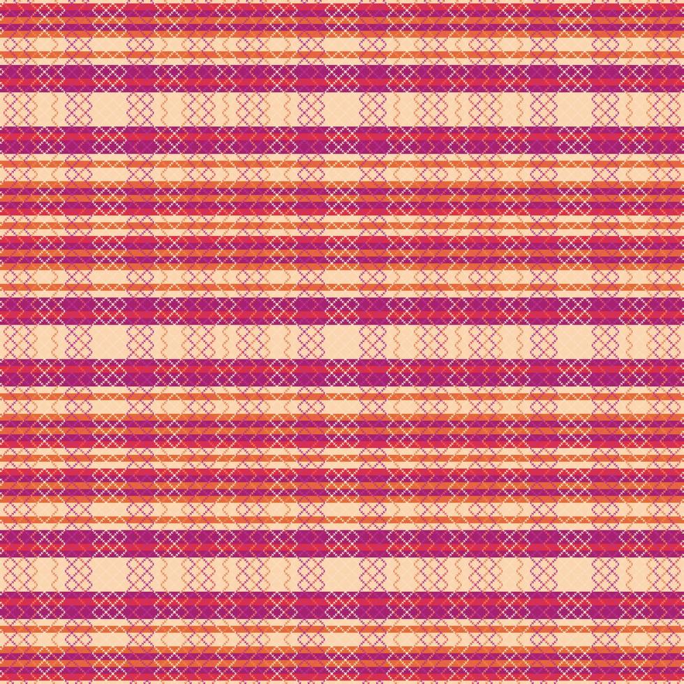 padrão xadrez tartan com textura e cores quentes. vetor