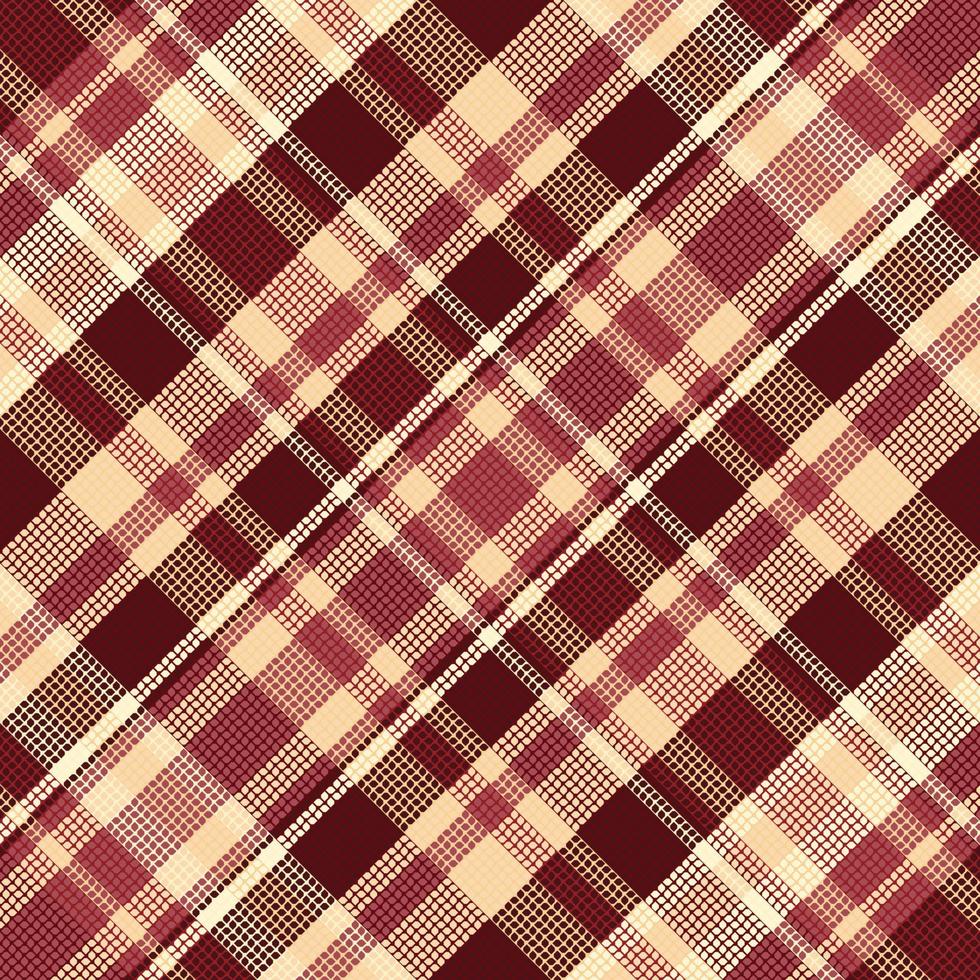 padrão xadrez tartan com textura e cores quentes. vetor