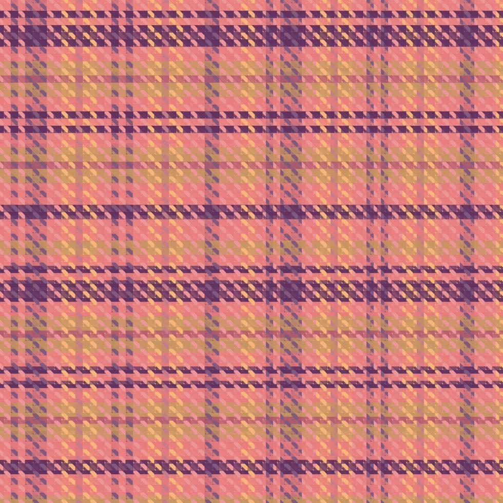 padrão xadrez tartan com textura e cores quentes. vetor