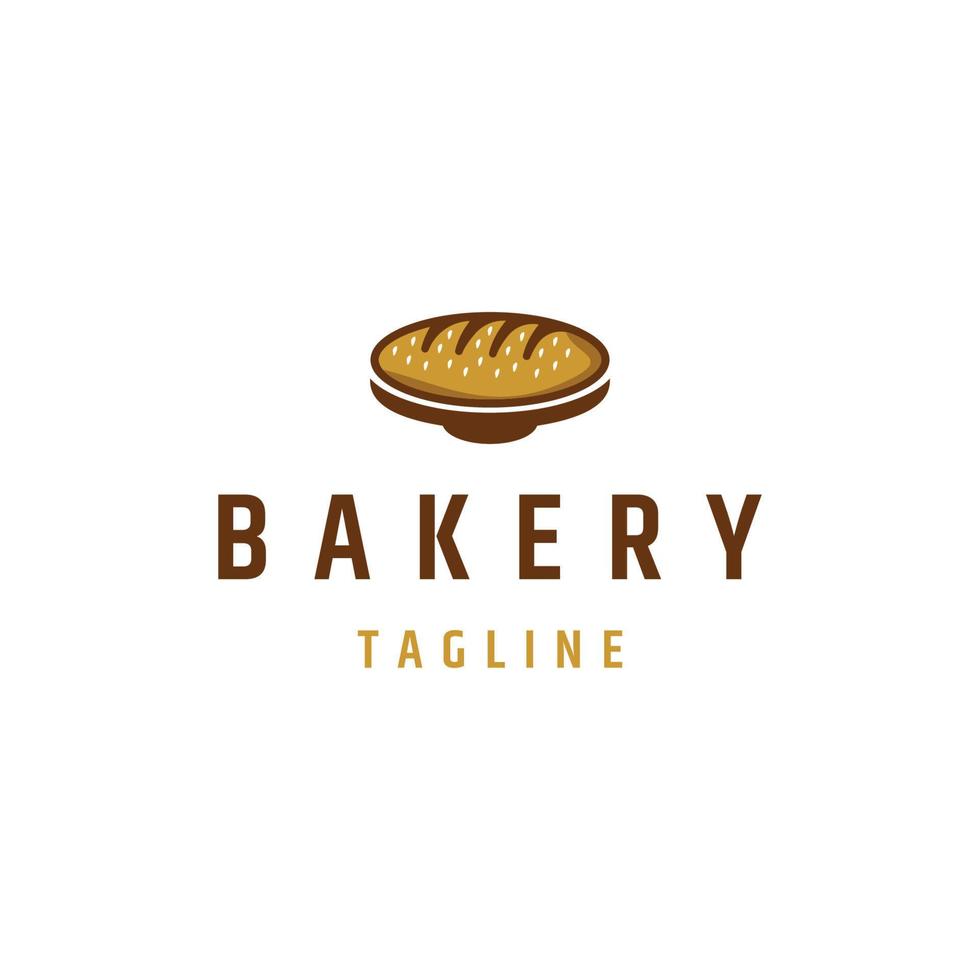 vetor plano de modelo de design de ícone de logotipo de trigo de padaria