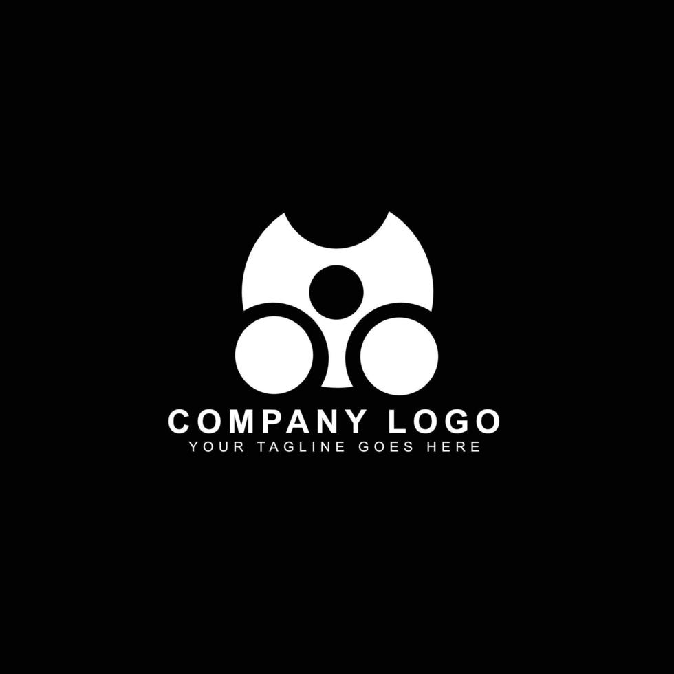 design de logotipo branco criativo vetor