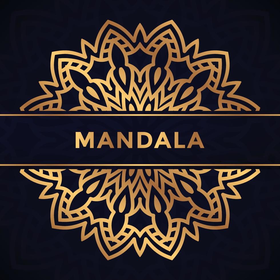 vetor de mandala de luxo estilo árabe dourado.