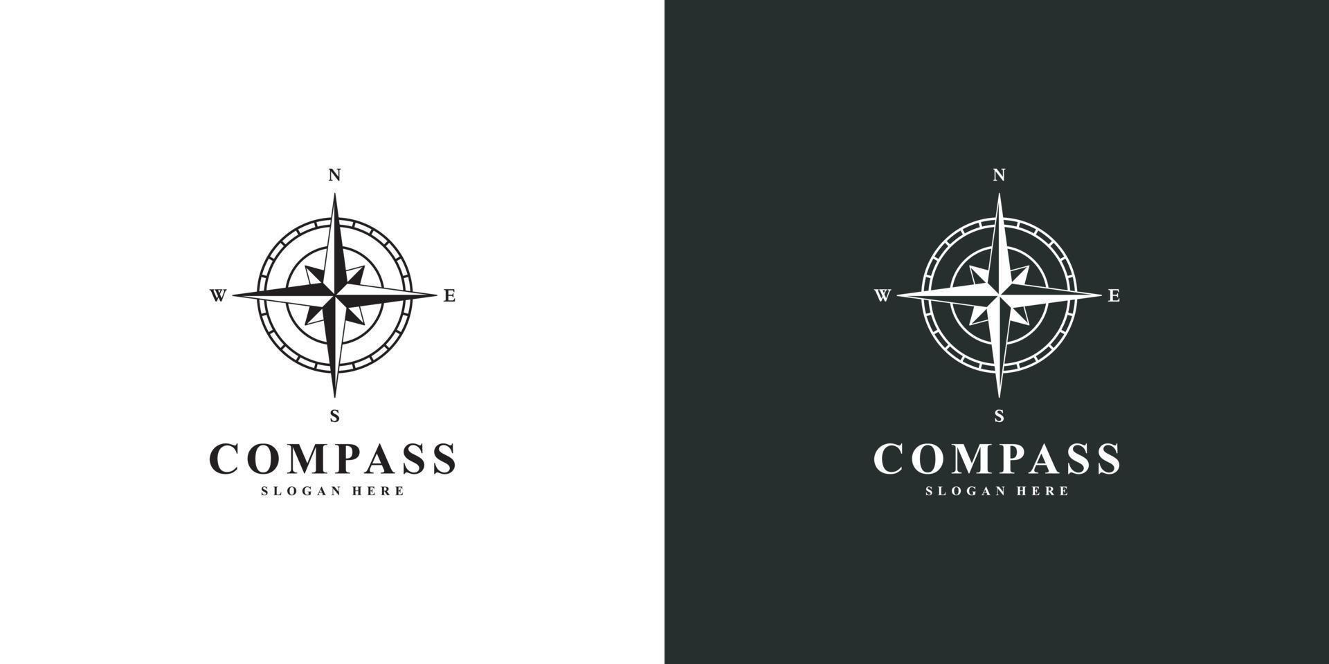 designs de vetores de modelo de logotipo de bússola