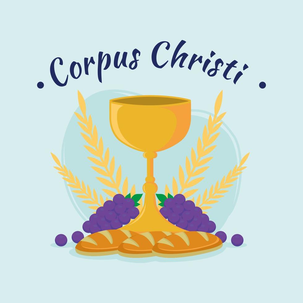 modelo de vetor de dia de celebração internacional de corpus christi. ilustração mundial do festival. apto para banner, capa, plano de fundo, pano de fundo, pôster. vetor eps 10.