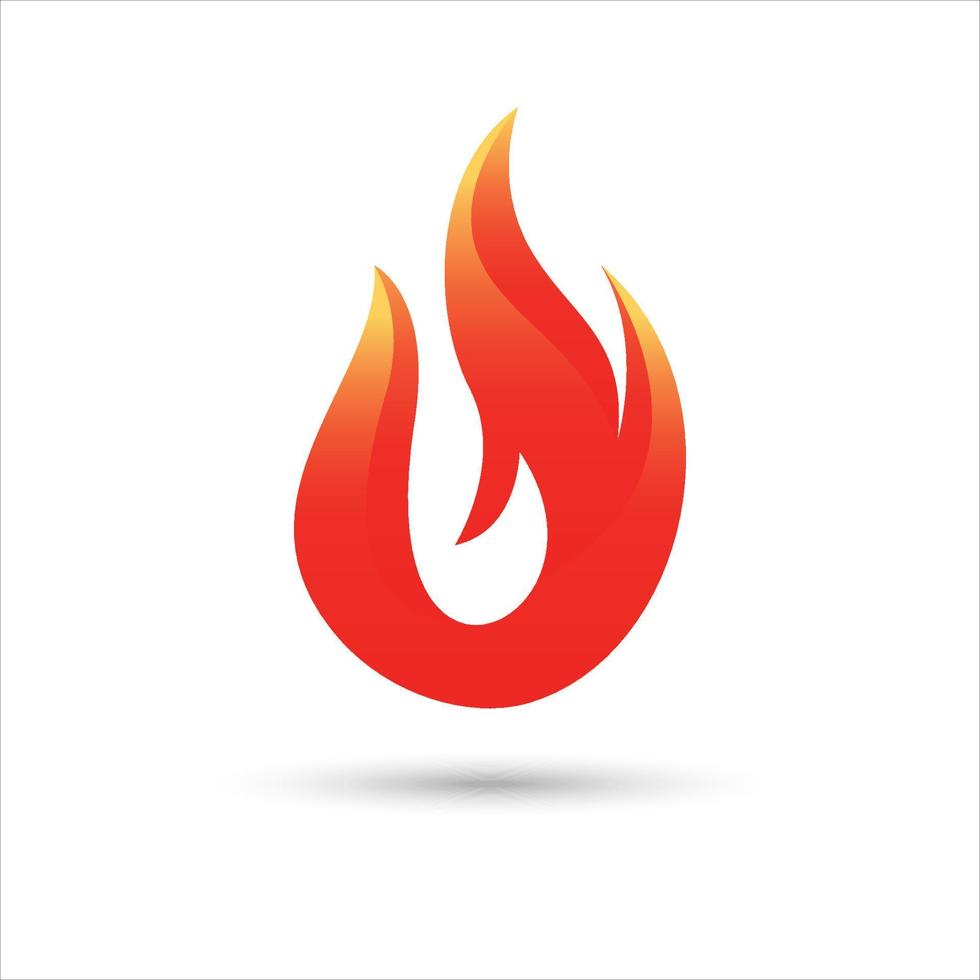 ícone de fogo. logotipo da chama. ilustração de desenho vetorial de fogo. sinal simples de ícone de fogo. vetor