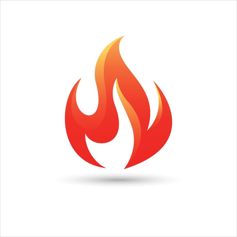 ícone de fogo. logotipo da chama. ilustração de desenho vetorial de fogo. sinal simples de ícone de fogo. vetor
