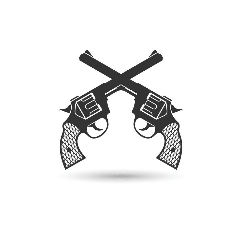 ícone de arma. ilustração de desenho vetorial de arma. sinal simples de ícone de arma. vetor