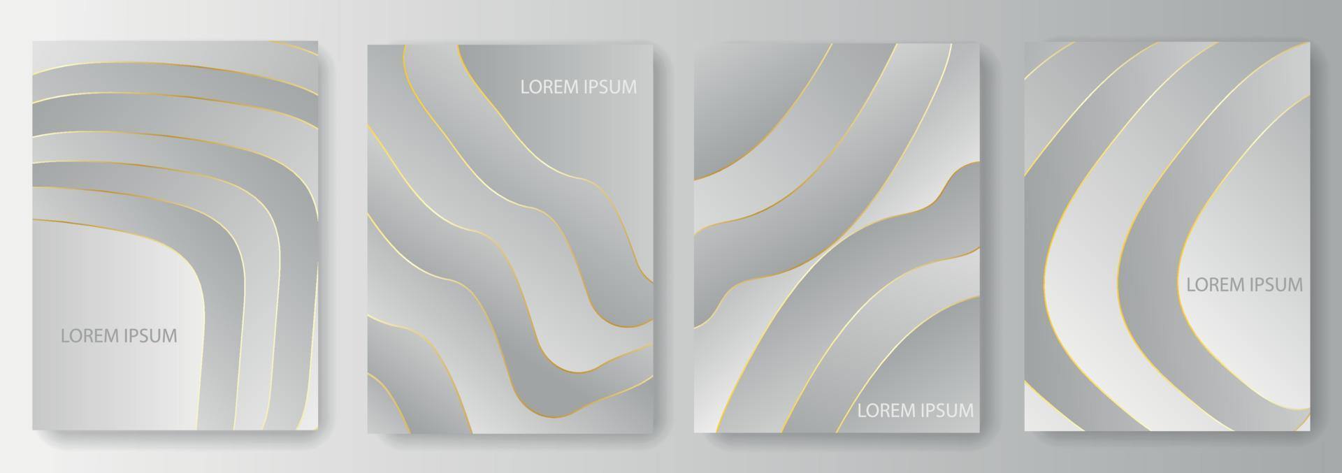 definir coleção de fundos de gradiente cinza minimalista moderno elegante vetor