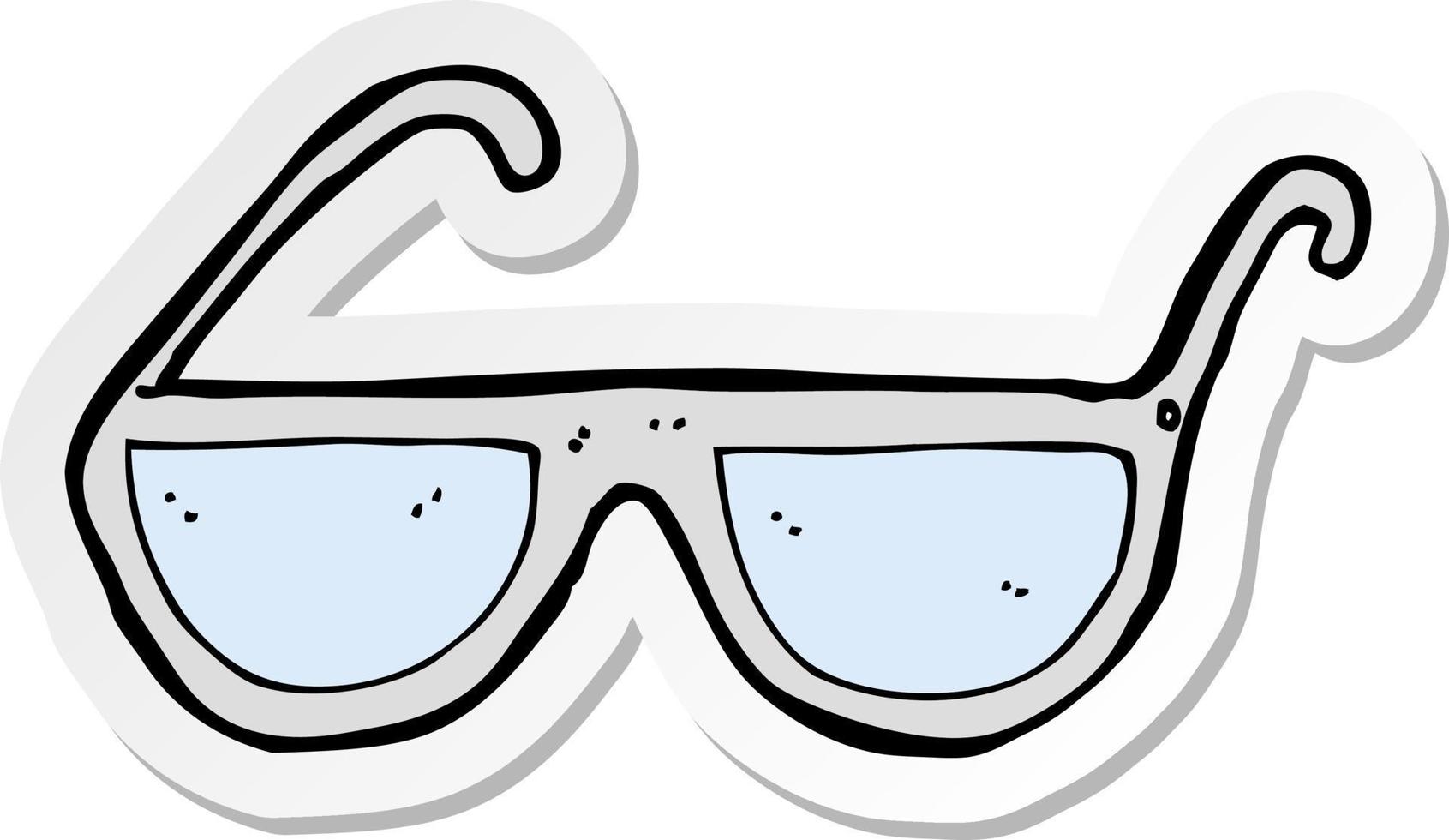 adesivo de óculos de desenho animado vetor