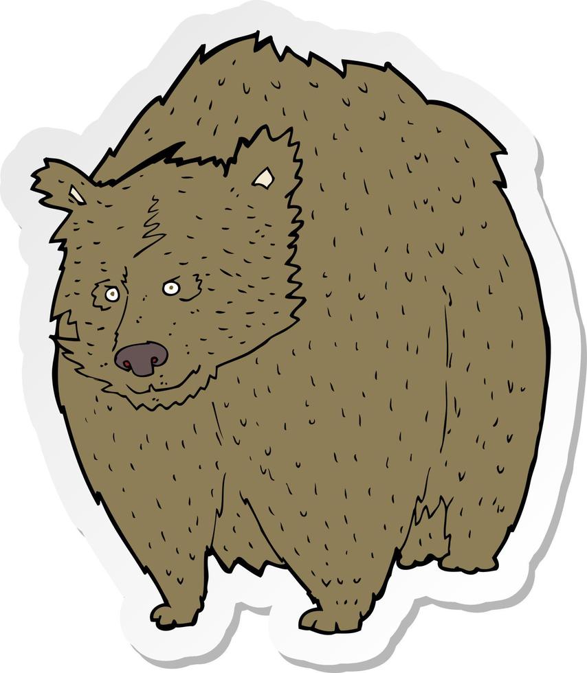 adesivo de um desenho de urso enorme vetor