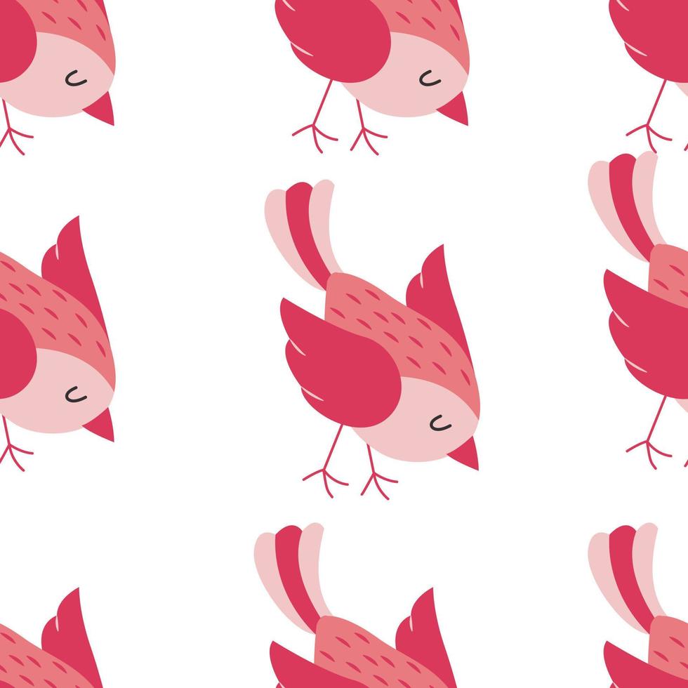 padrão sem emenda de pássaros coloridos. pássaros exóticos em diferentes poses de impressão. ilustração vetorial vetor