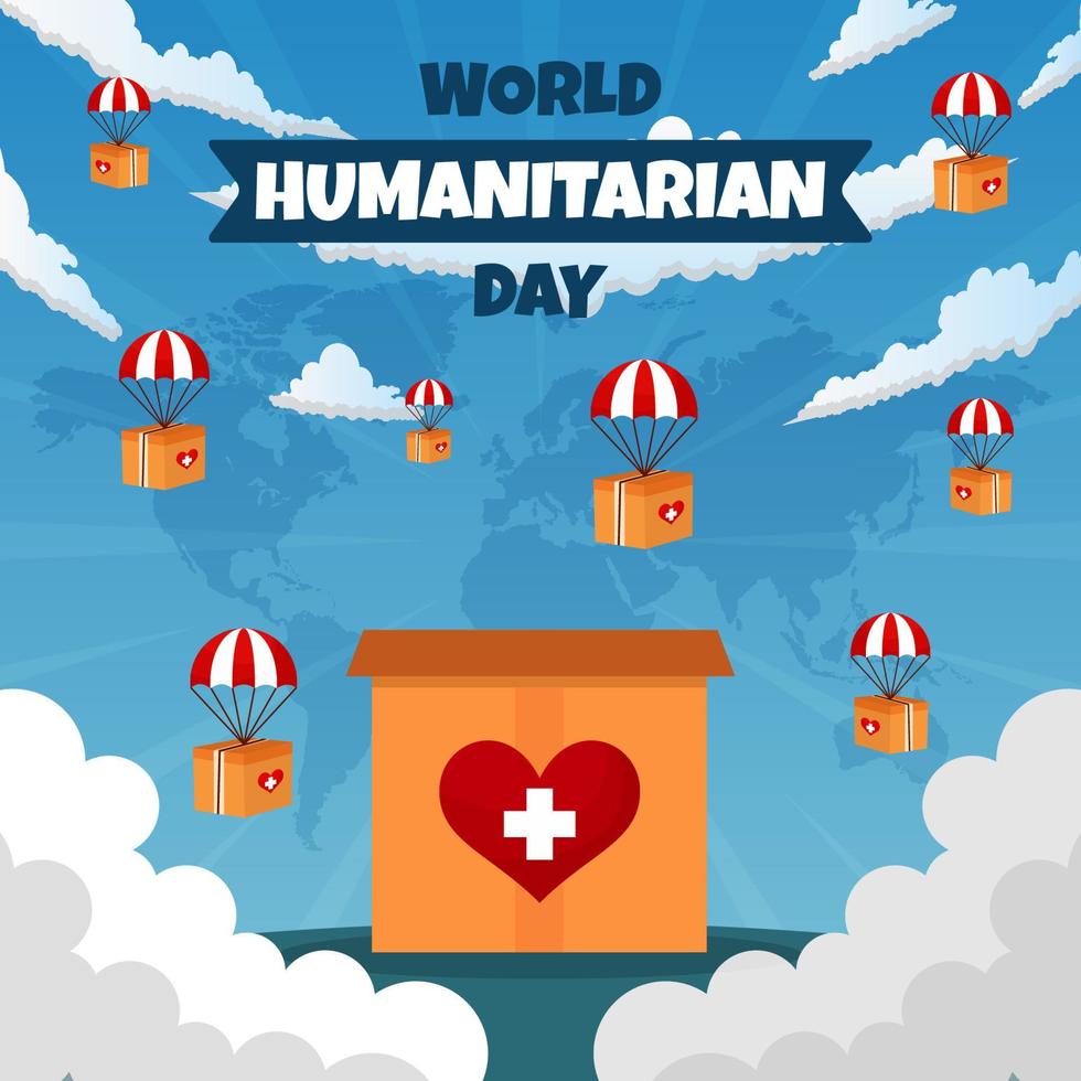 fundo do dia humanitário mundial vetor