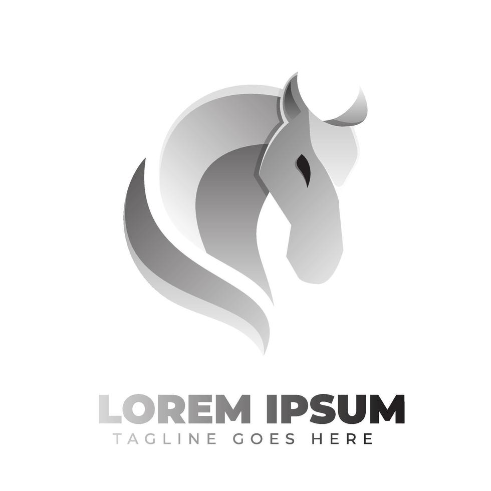 logotipo gradiente de cavalo marinho vetor