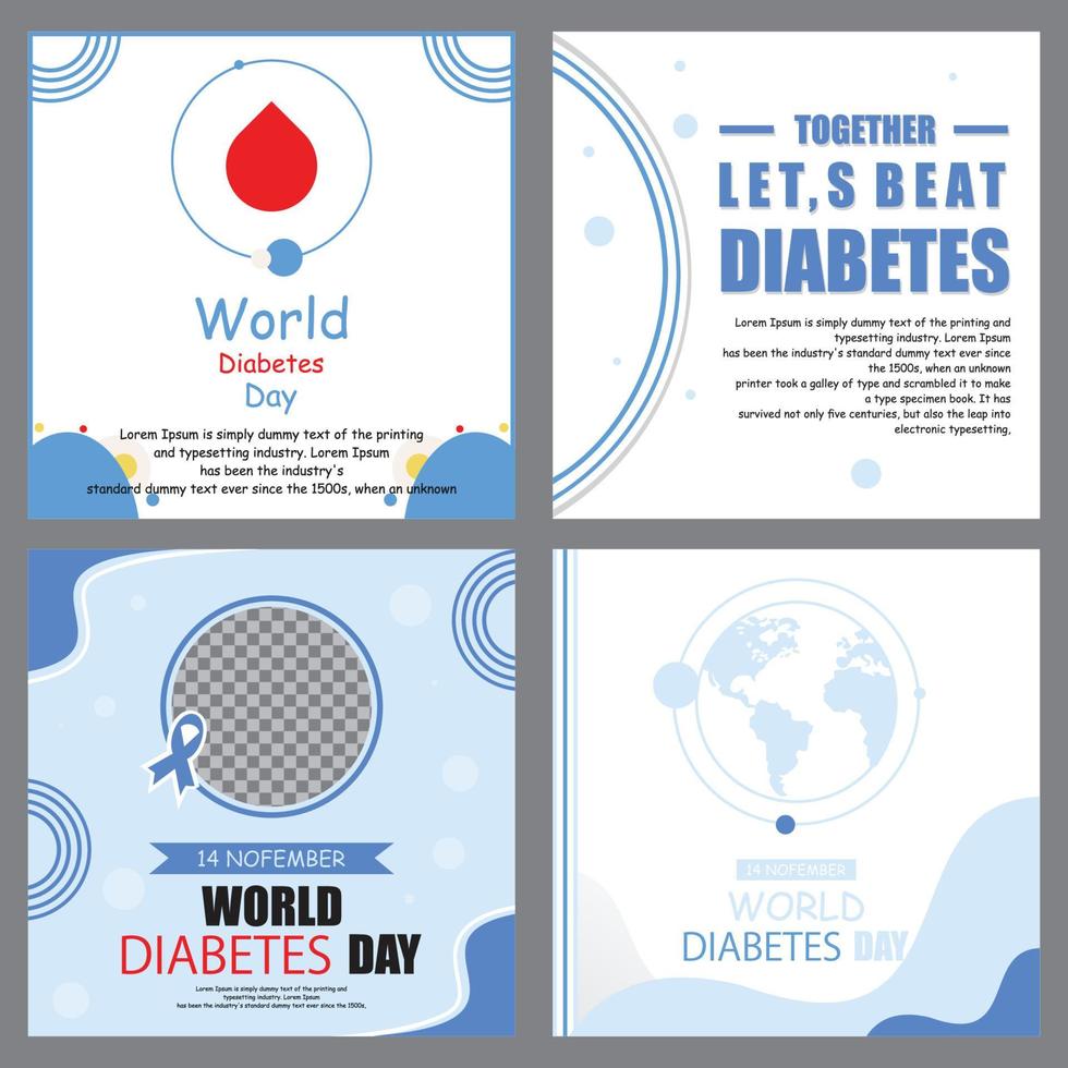 dia mundial do diabetes vetor