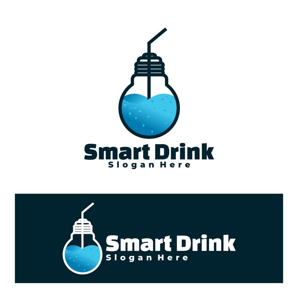 ilustração de arte de bebida inteligente de logotipo vetor