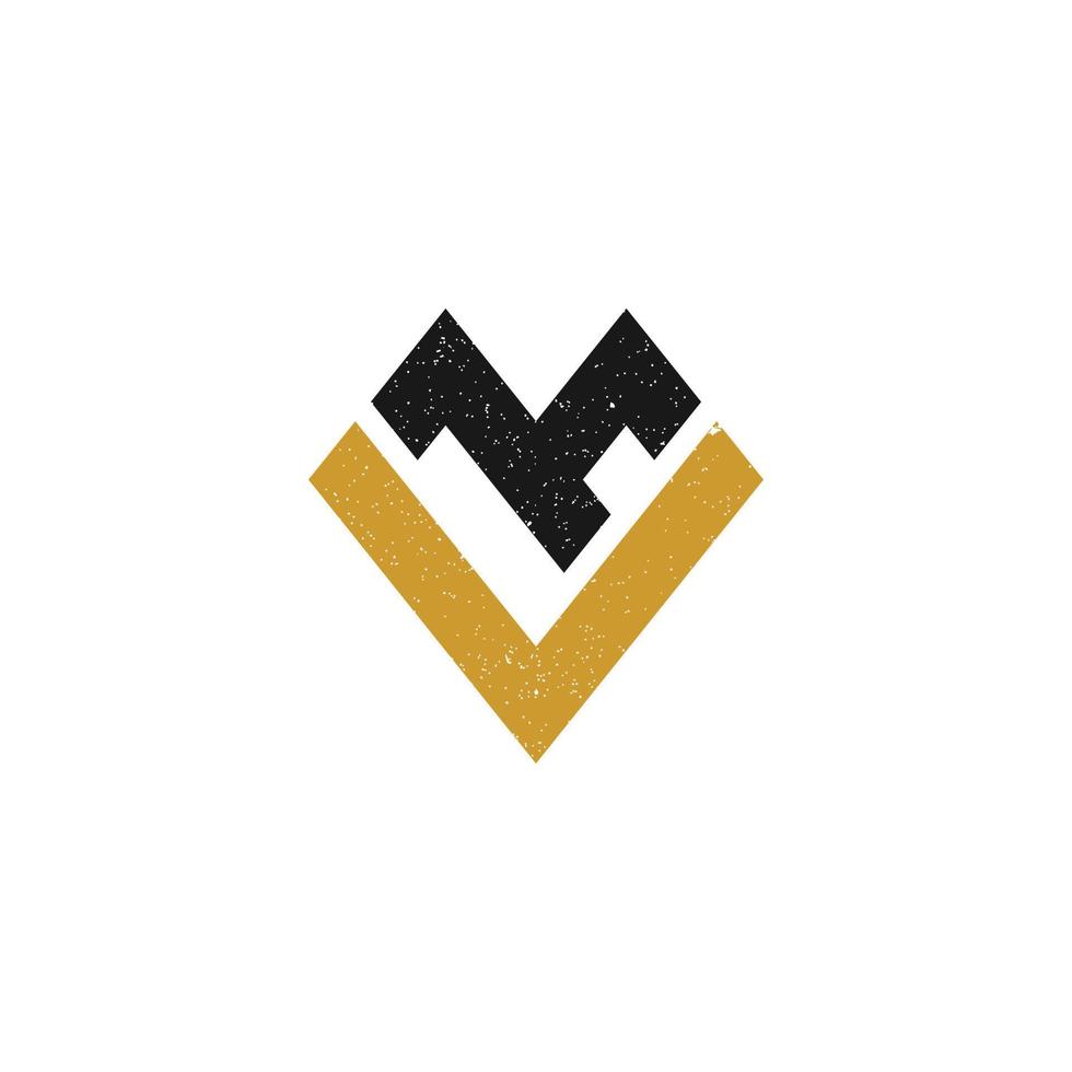 letra inicial abstrata lm logotipo em preto e dourado isolado em fundo branco aplicado ao portfólio de negócios criativos logotipo também adequado para as marcas ou empresas vetor