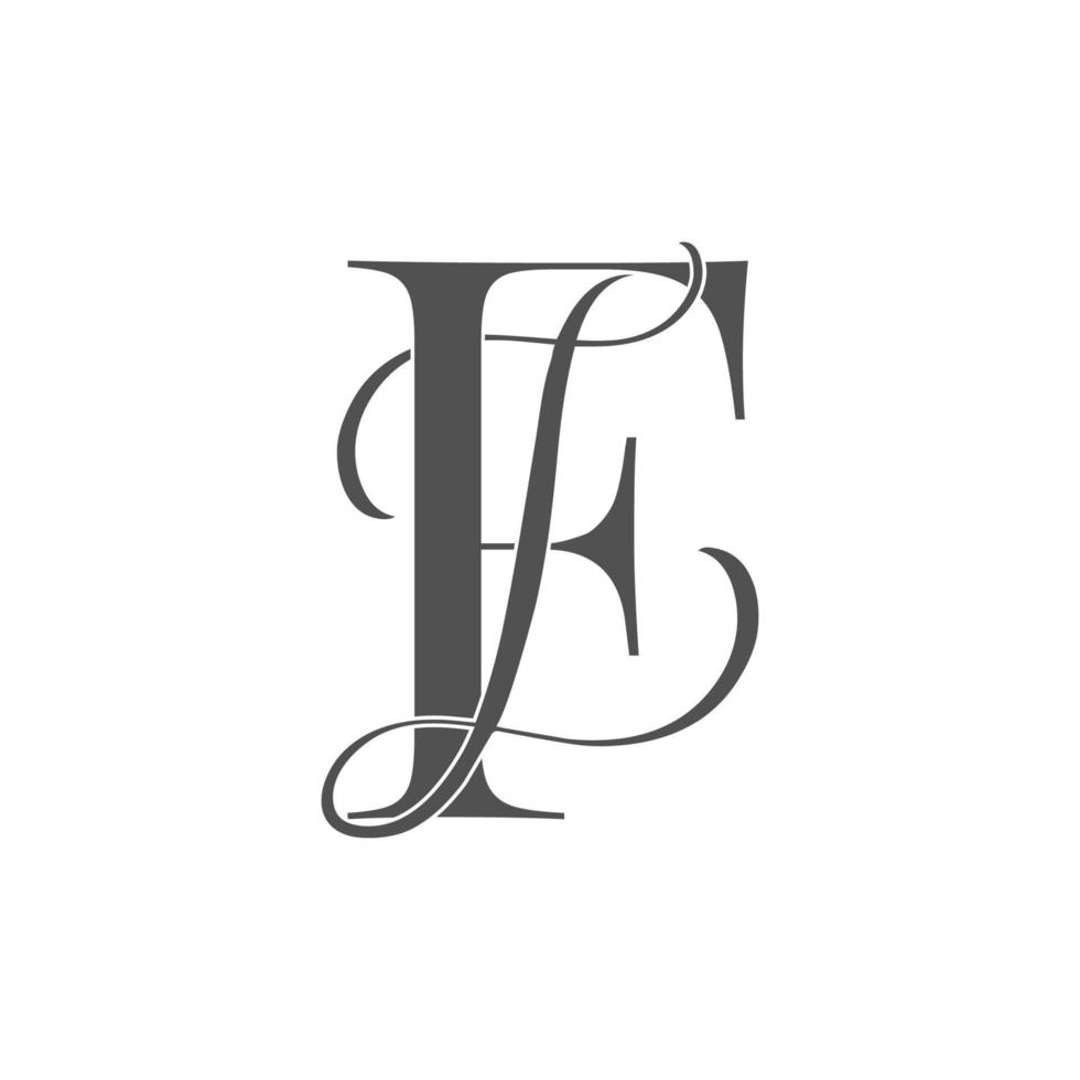 fi ,se, logotipo do monograma. ícone de assinatura caligráfica. monograma do logotipo do casamento. símbolo de monograma moderno. logotipo de casais para casamento vetor