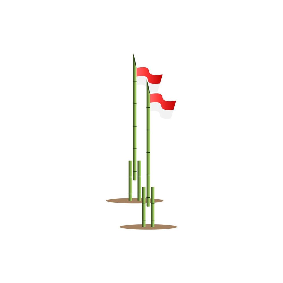 design de ilustração vetorial de bandeira indonésia vetor