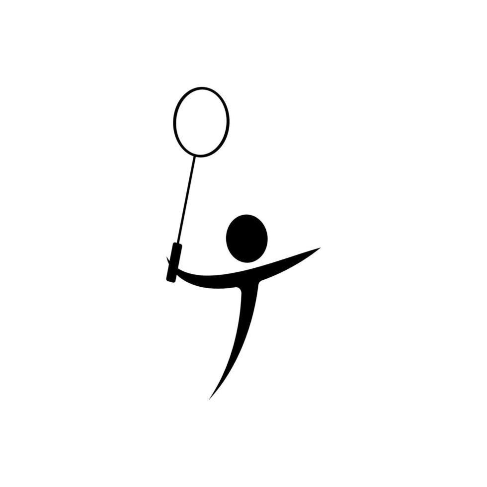ilustração de design de ícone de modelo de vetor de badminton