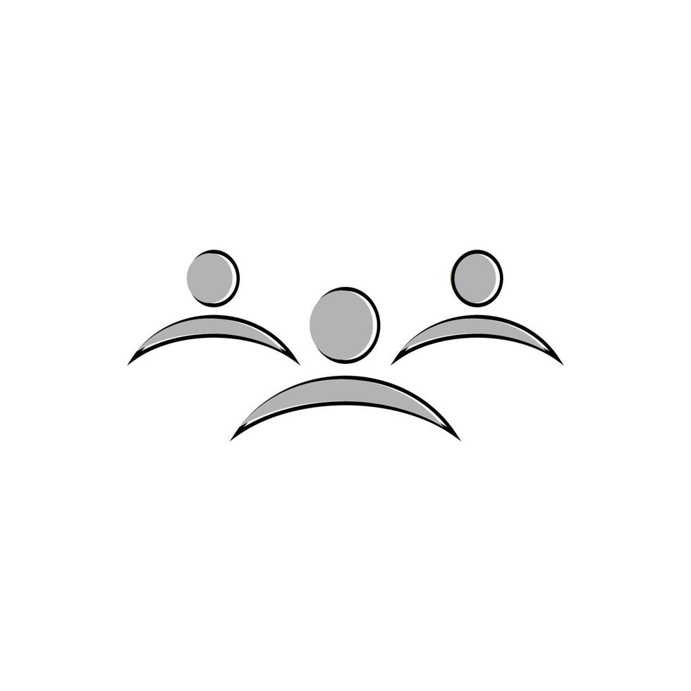 design de ilustração vetorial de logotipo de ícone de grupo vetor