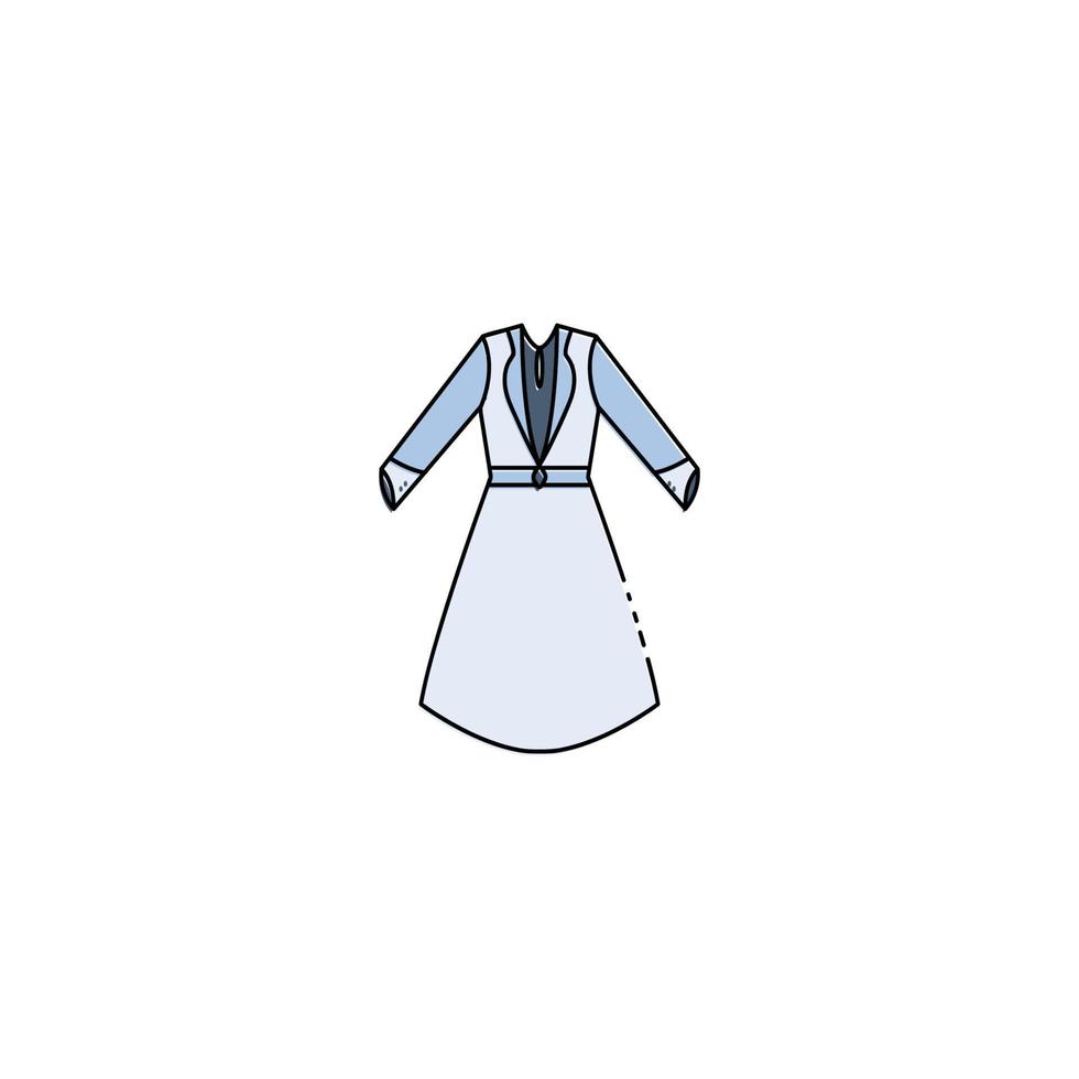 design de ilustração vetorial de ícone de vestido vetor
