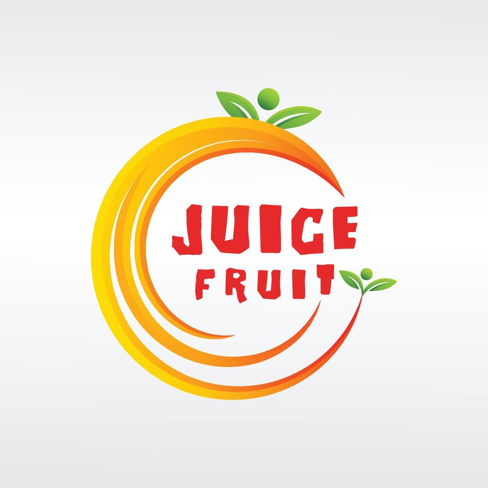 design de logotipo de suco, colorido vetor