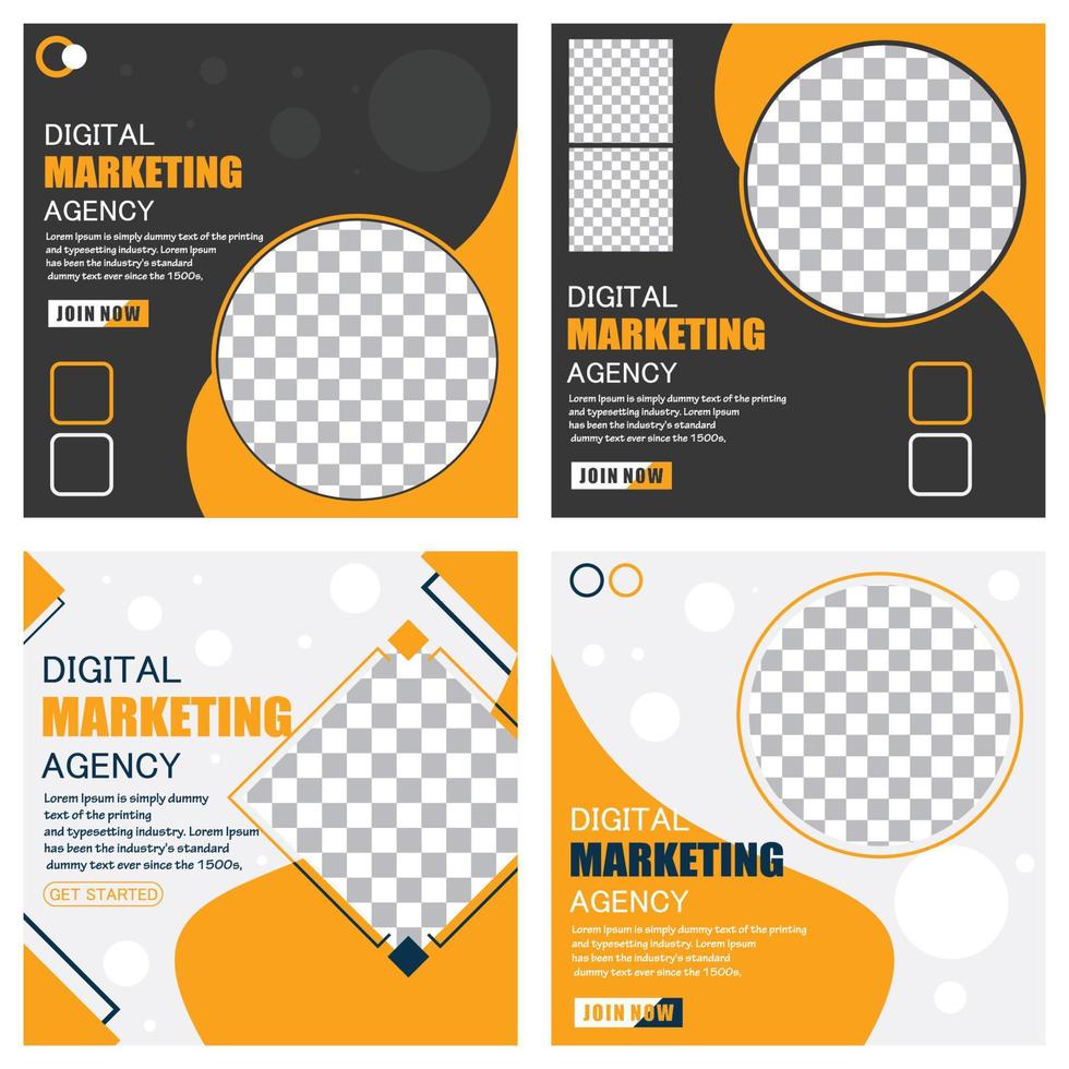 modelo de banner de marketing digital vetor