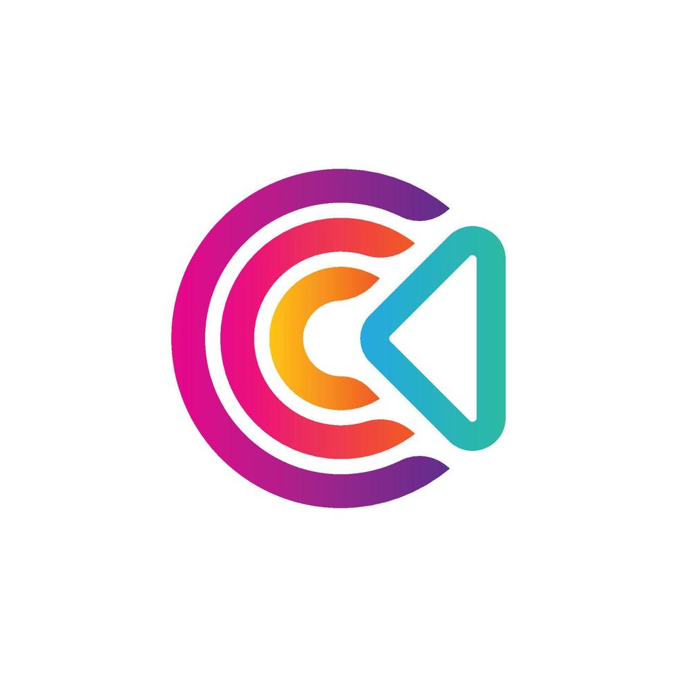 design de logotipo de letra c para negócios e aplicativos de identidade vetor