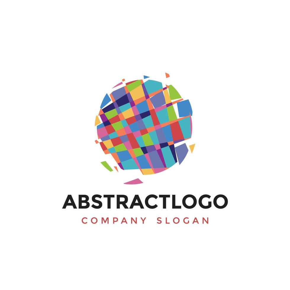 vetor de marca de logotipo de forma de círculo abstrato colorido moderno.