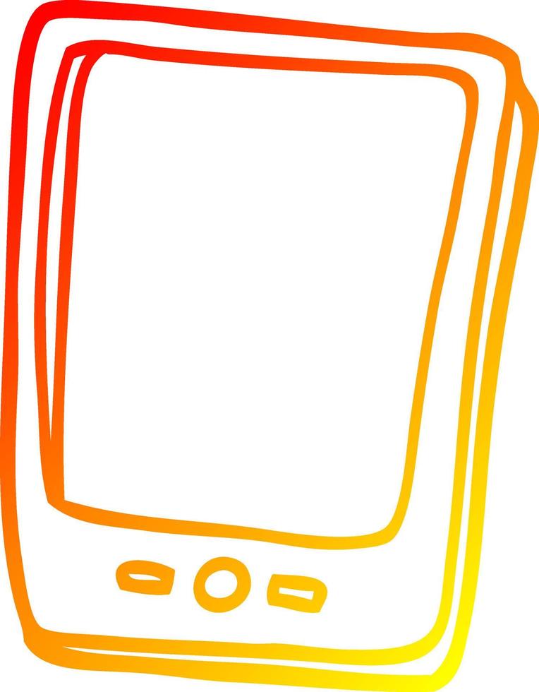 desenho de linha de gradiente quente desenho animado móvel moderno vetor