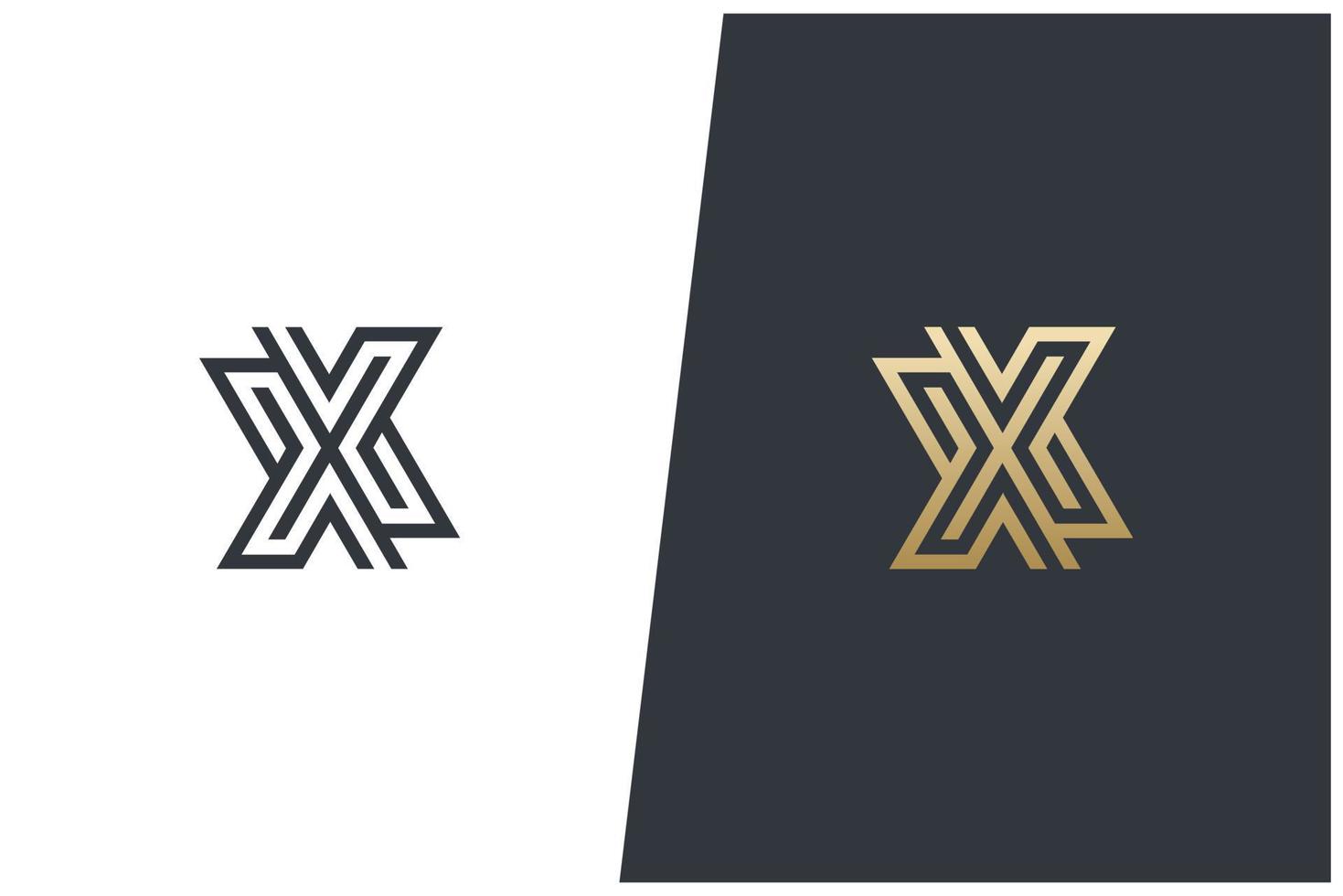 x carta abstrata monograma vetor logotipo conceito design moderno estilo elegante e luxuoso