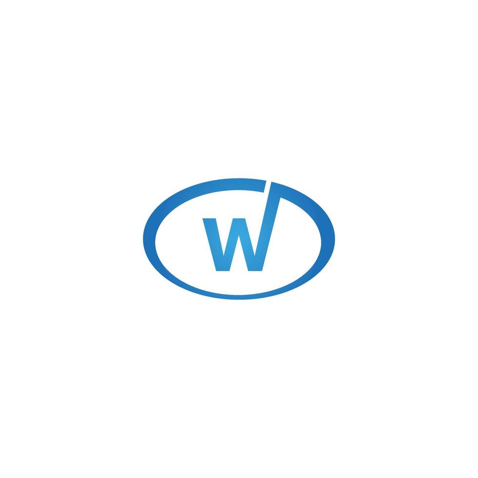 arquivo de vetor livre de design de logotipo letra w.