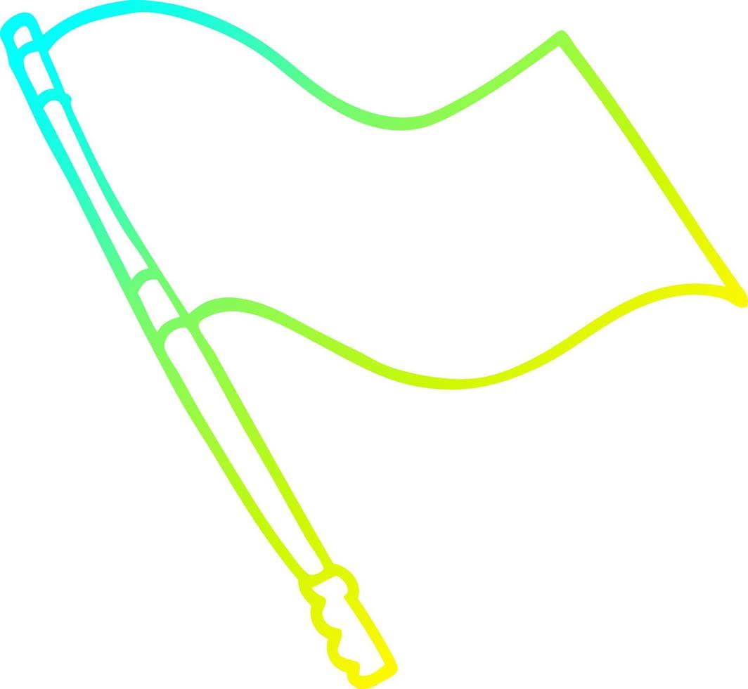 bandeira de desenho de desenho de linha de gradiente frio vetor