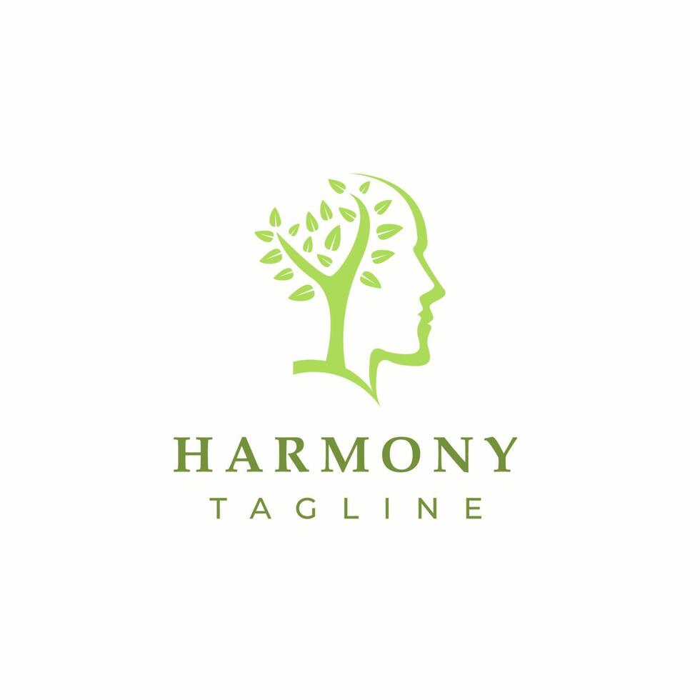 harmonia logotipo natureza moderna vetor