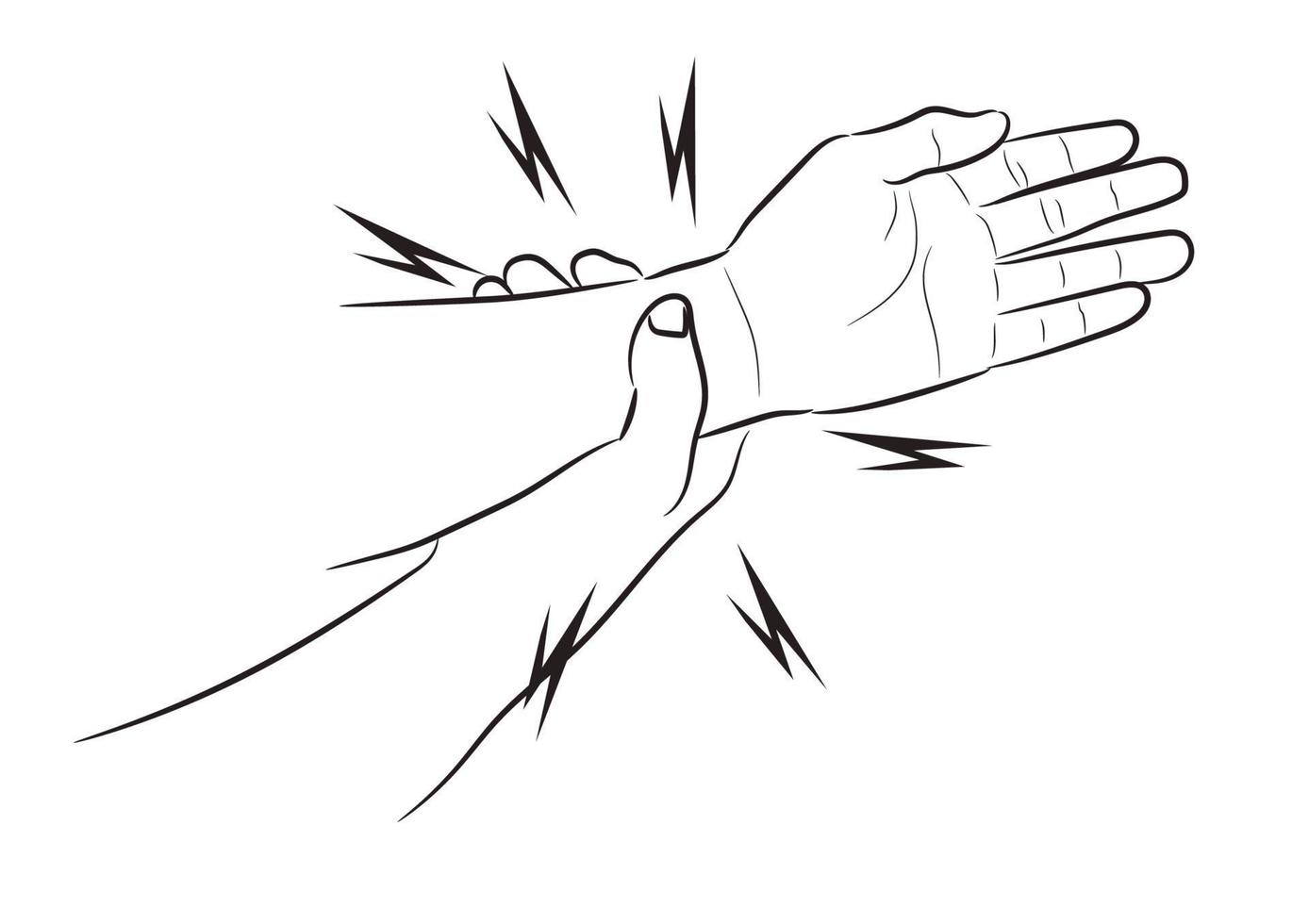 diagrama de pulso quebrado ou torcido esboço ilustração vetorial de estoque isolado fundo branco vetor