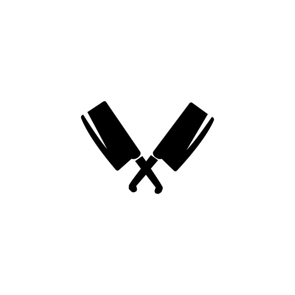 inspiração de design de logotipo de faca de açougueiro. estilo elegante de logotipo de faca para negócios de restaurante vetor