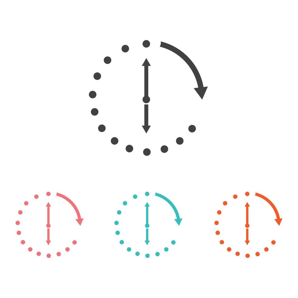 ícone de vetor de tempo, modelo de design de ilustração de vetor de ícone de 24 horas