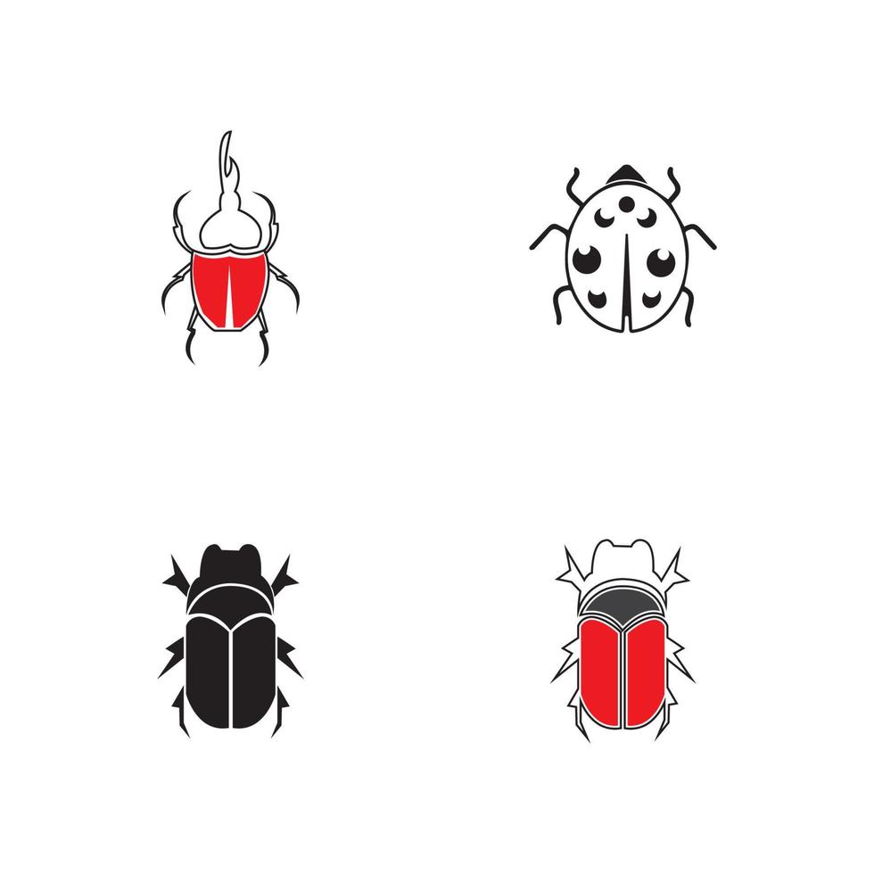 modelo de design de ícone de ilustração vetorial de bug vetor