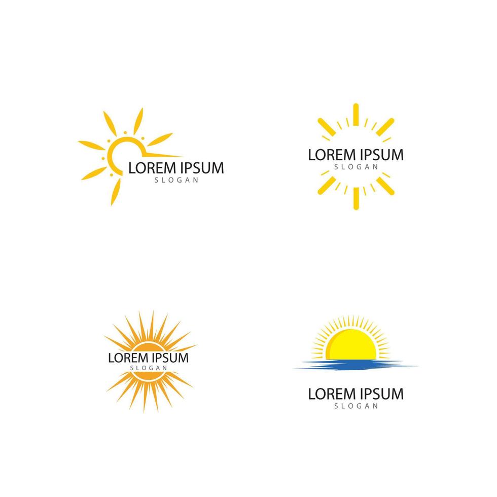 sol ilustração vetorial ícone logotipo modelo de design vetor