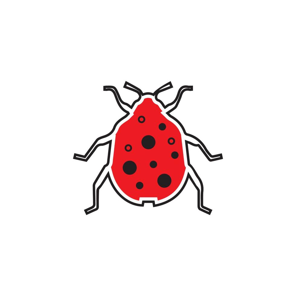 modelo de design de ícone de ilustração vetorial de bug vetor